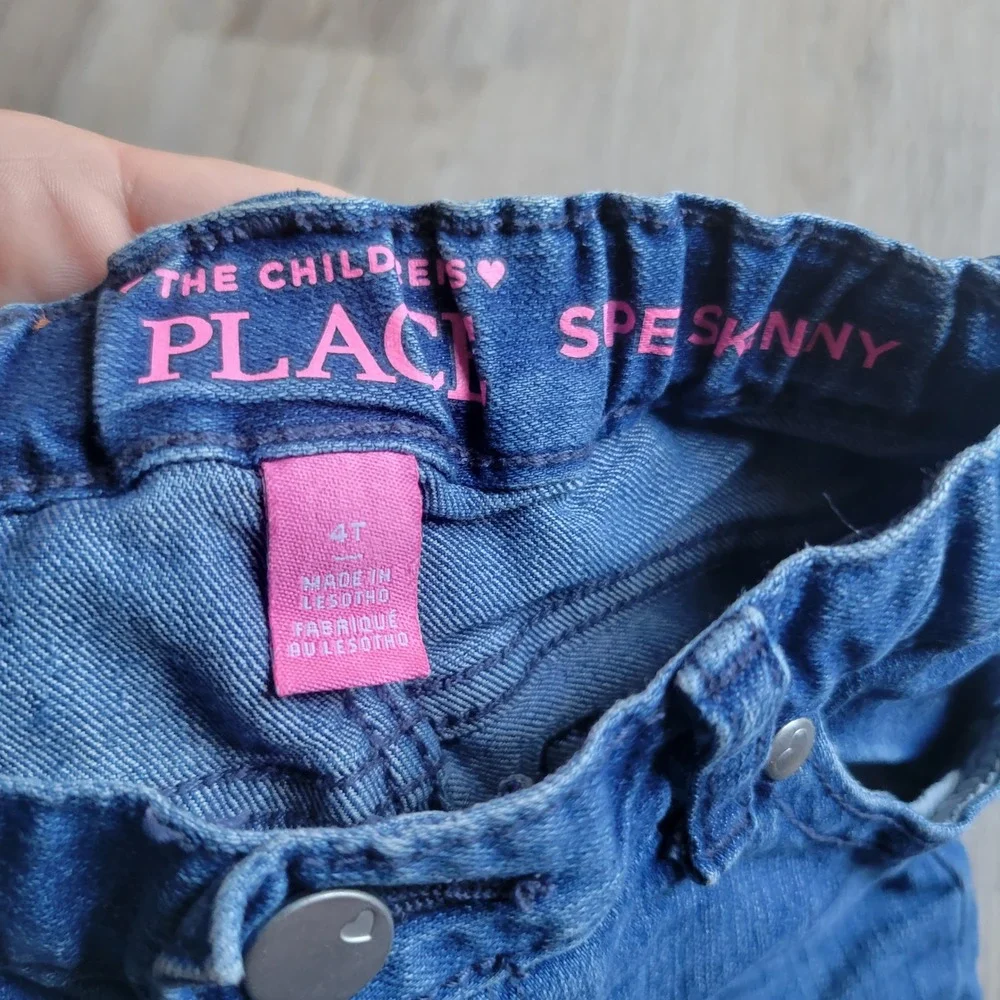The Childrens Place Jeans Girls 4T Blue Super Skinny Stretch Denim Casual Basic